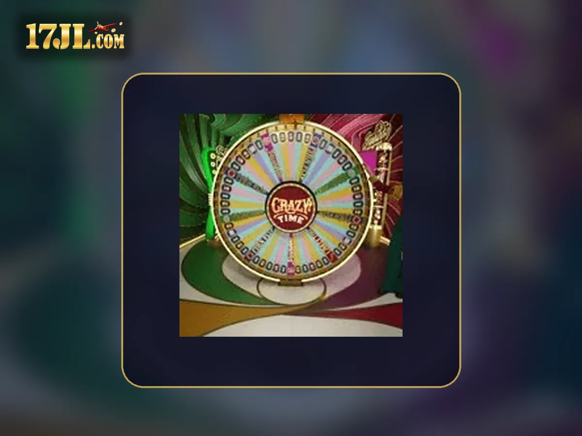 17JL casino games visual featuring Crazy Time Wheel game cover